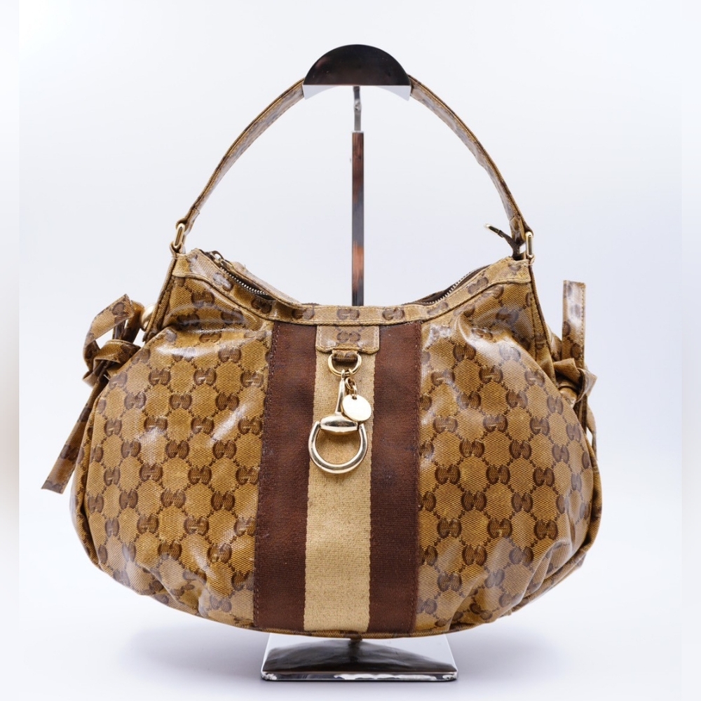 Gucci Brown and Gold Tote Bag